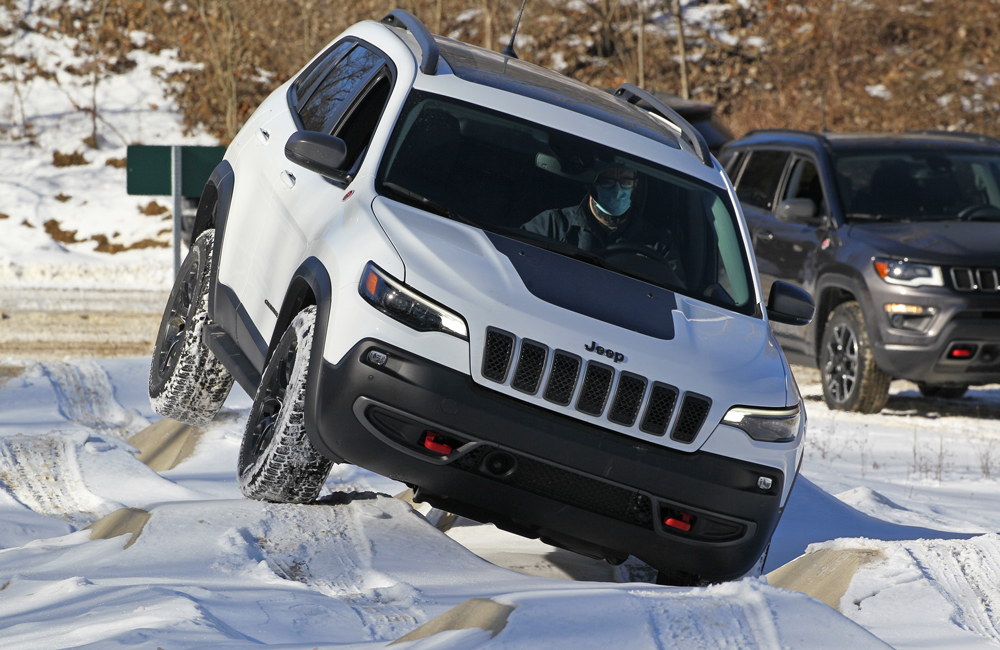 image of an off-roader in the snow