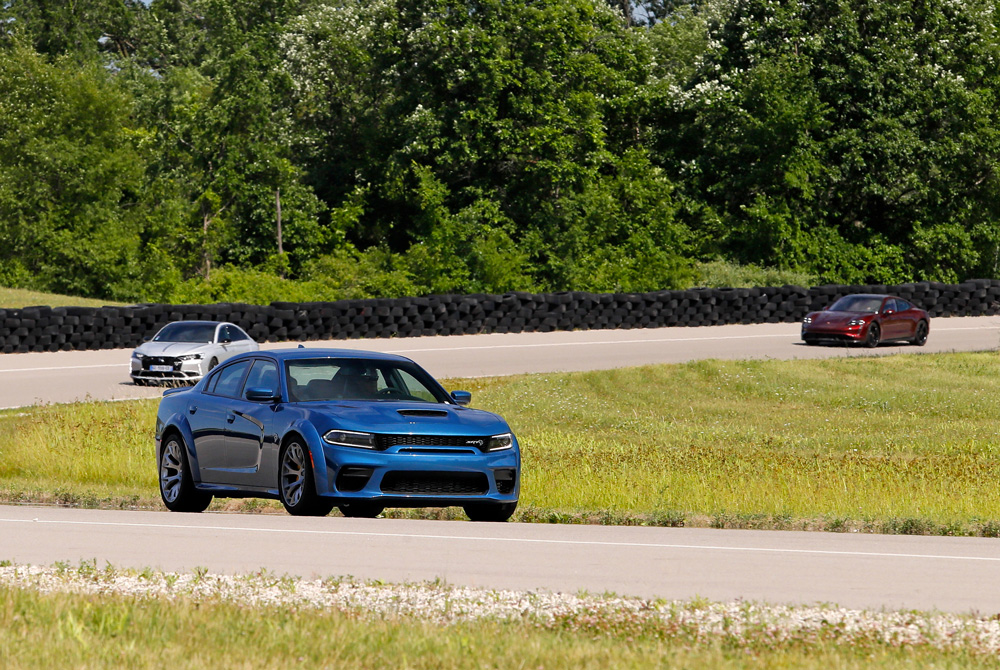 image of blue car in Evaluation and Hadling Road